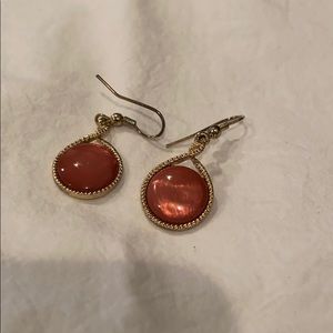 FREE WITH PURCHASE Tan gold drop earrings